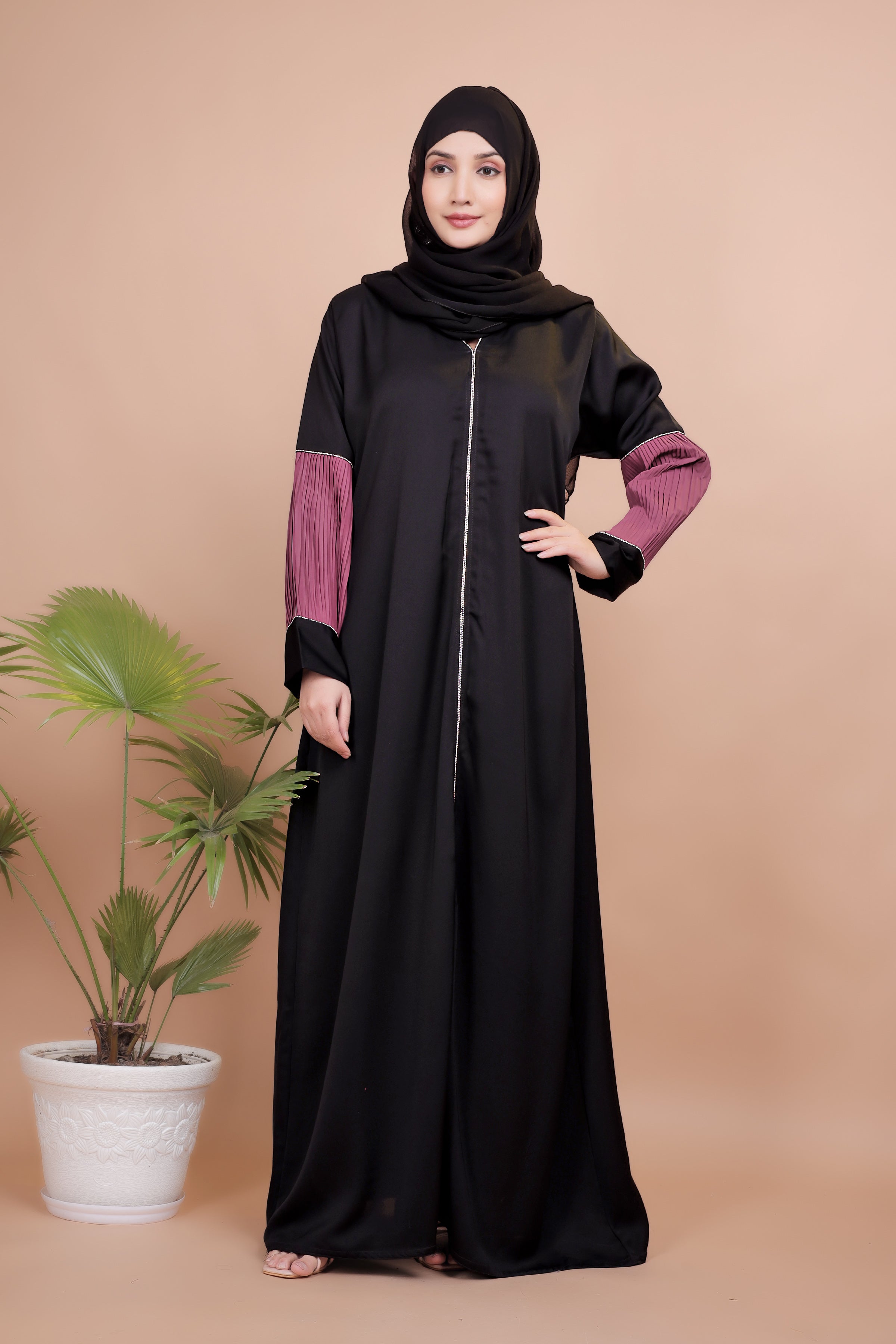 Urban Chic Contrast Sleeve Abaya