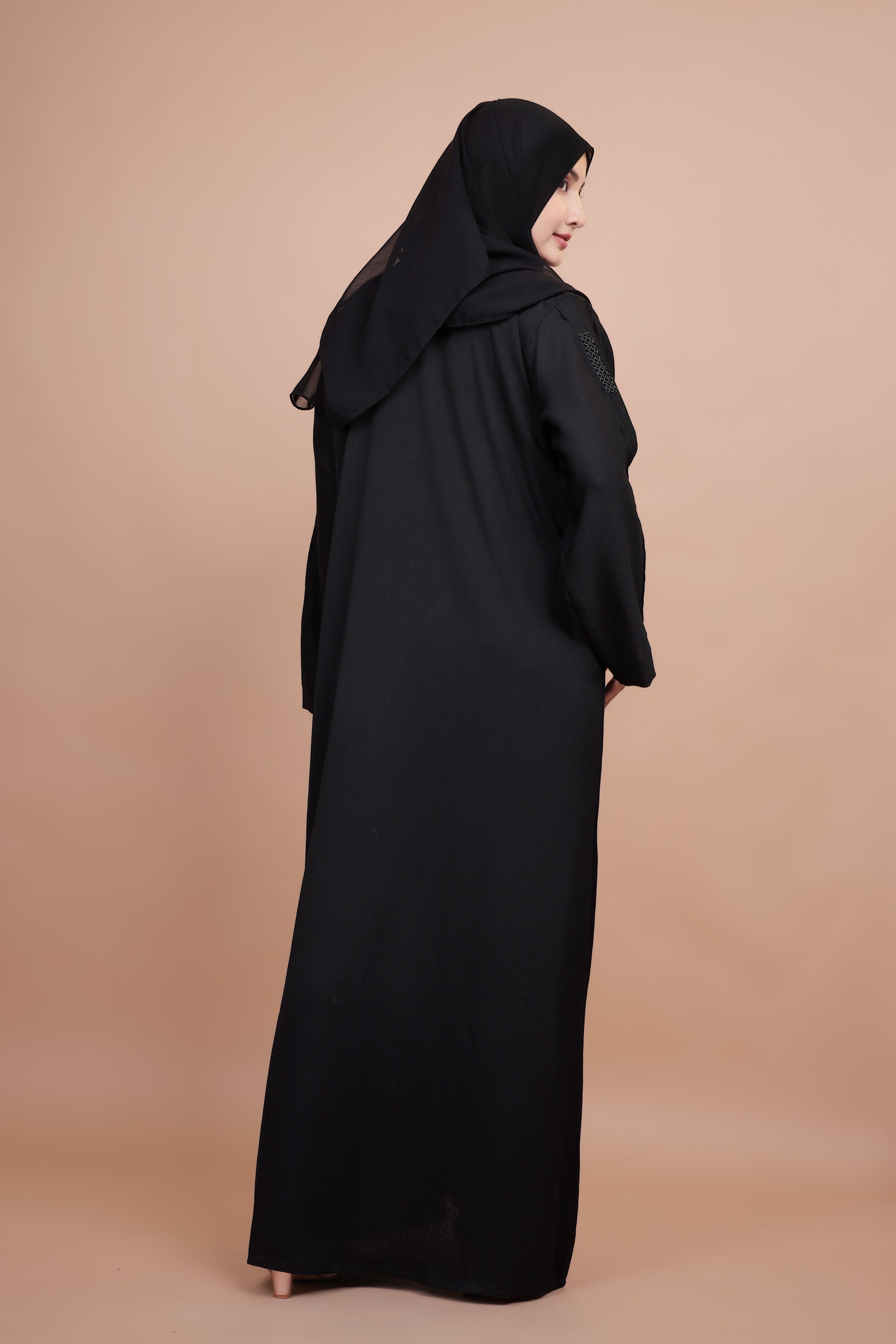Noir Elegance Black Embroidered Abaya