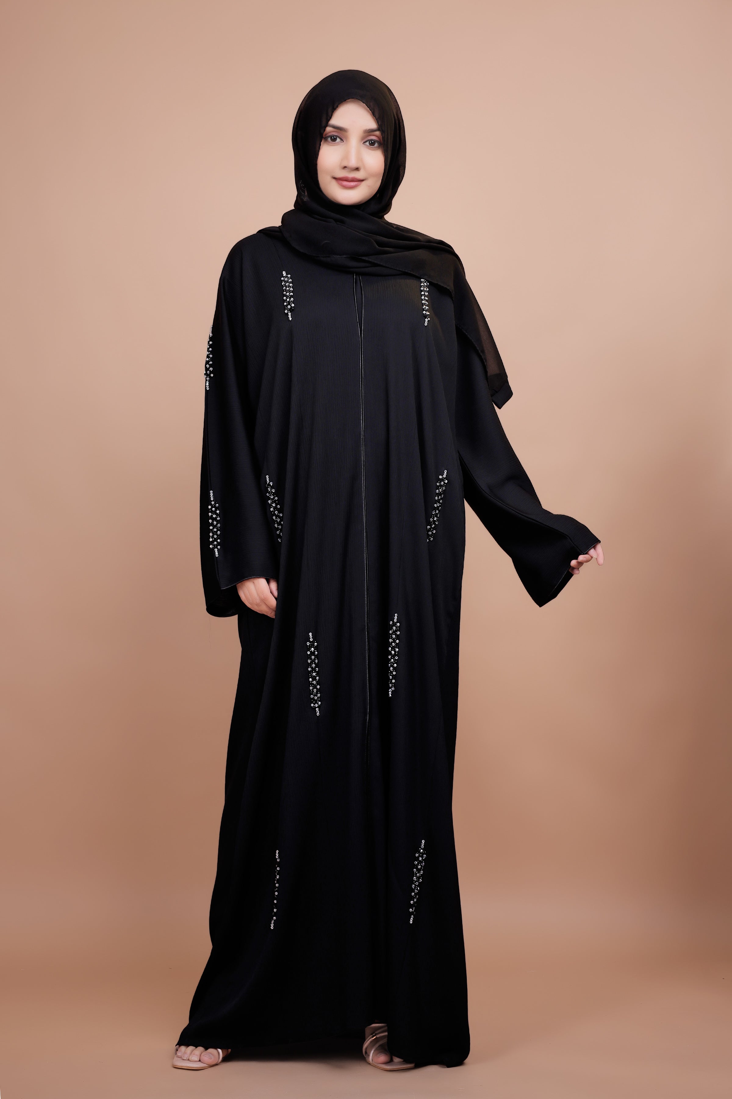 Black Pearl Embellished Luxury Abaya
