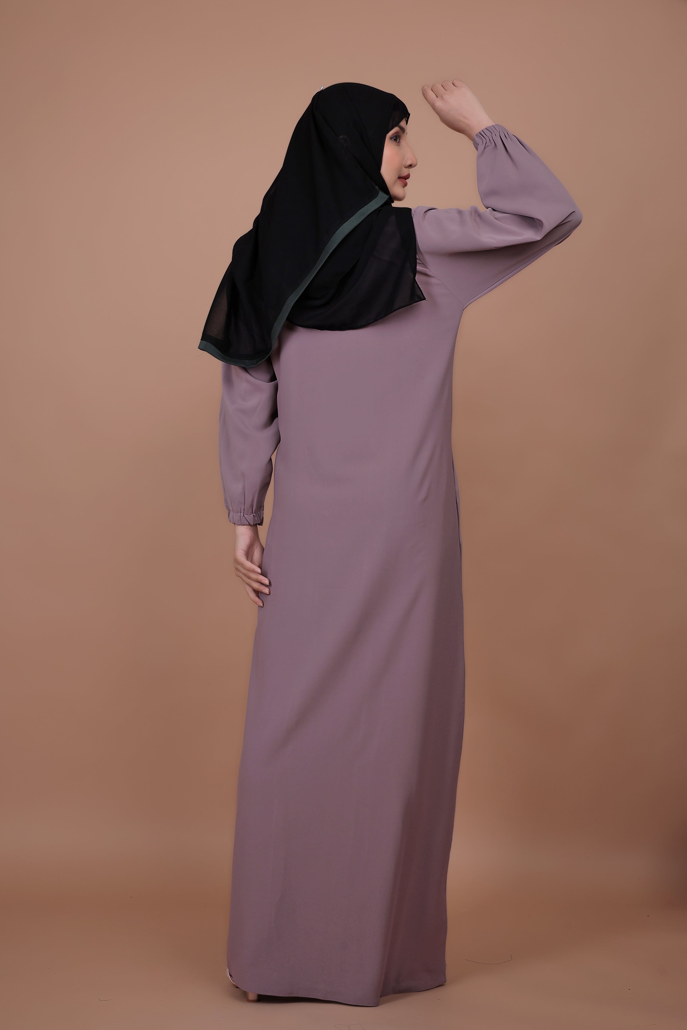 Mauve Elegance - Premium Embroidered Abaya