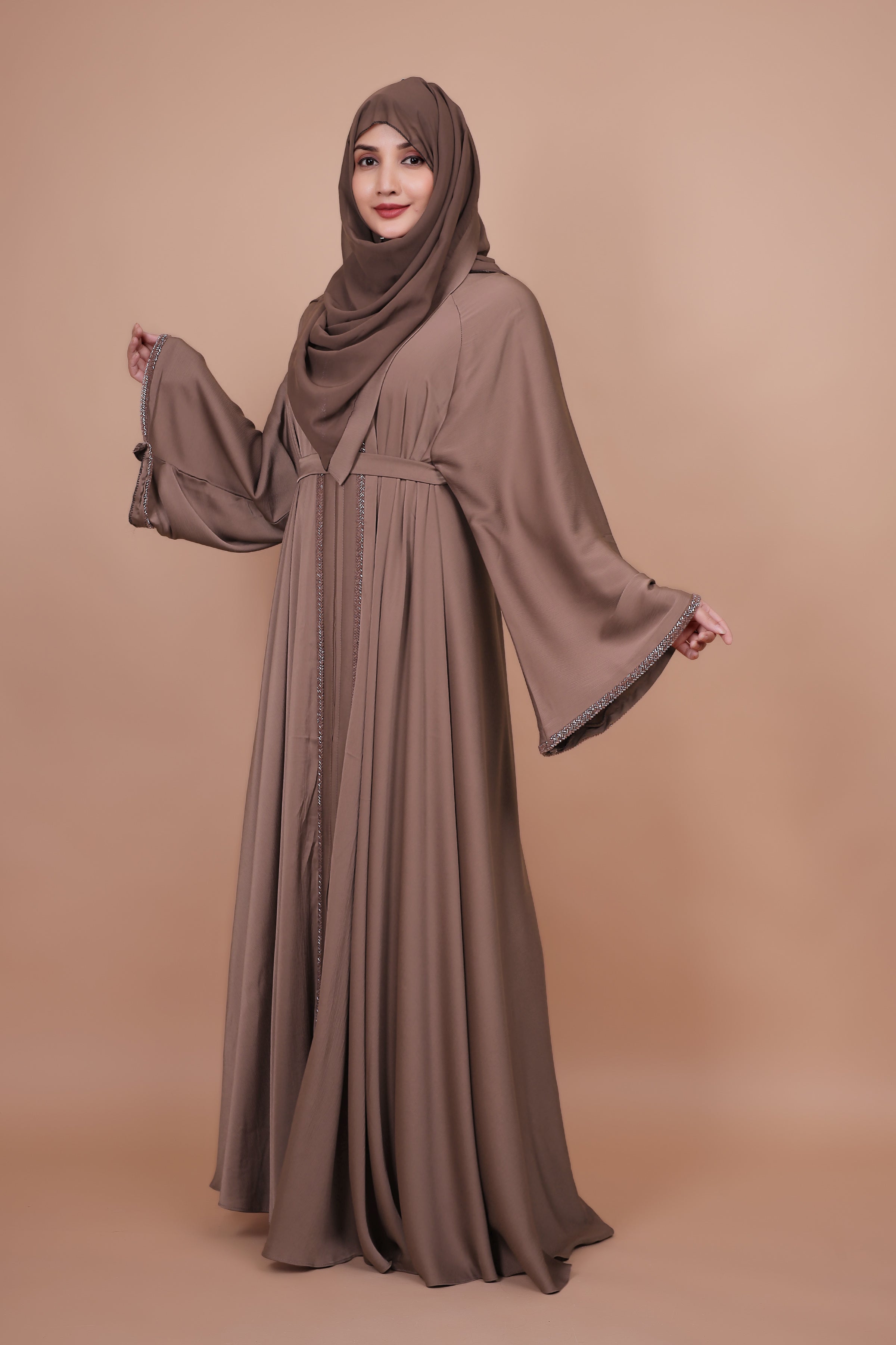 Mocha Drape – Serenity Flow Abaya