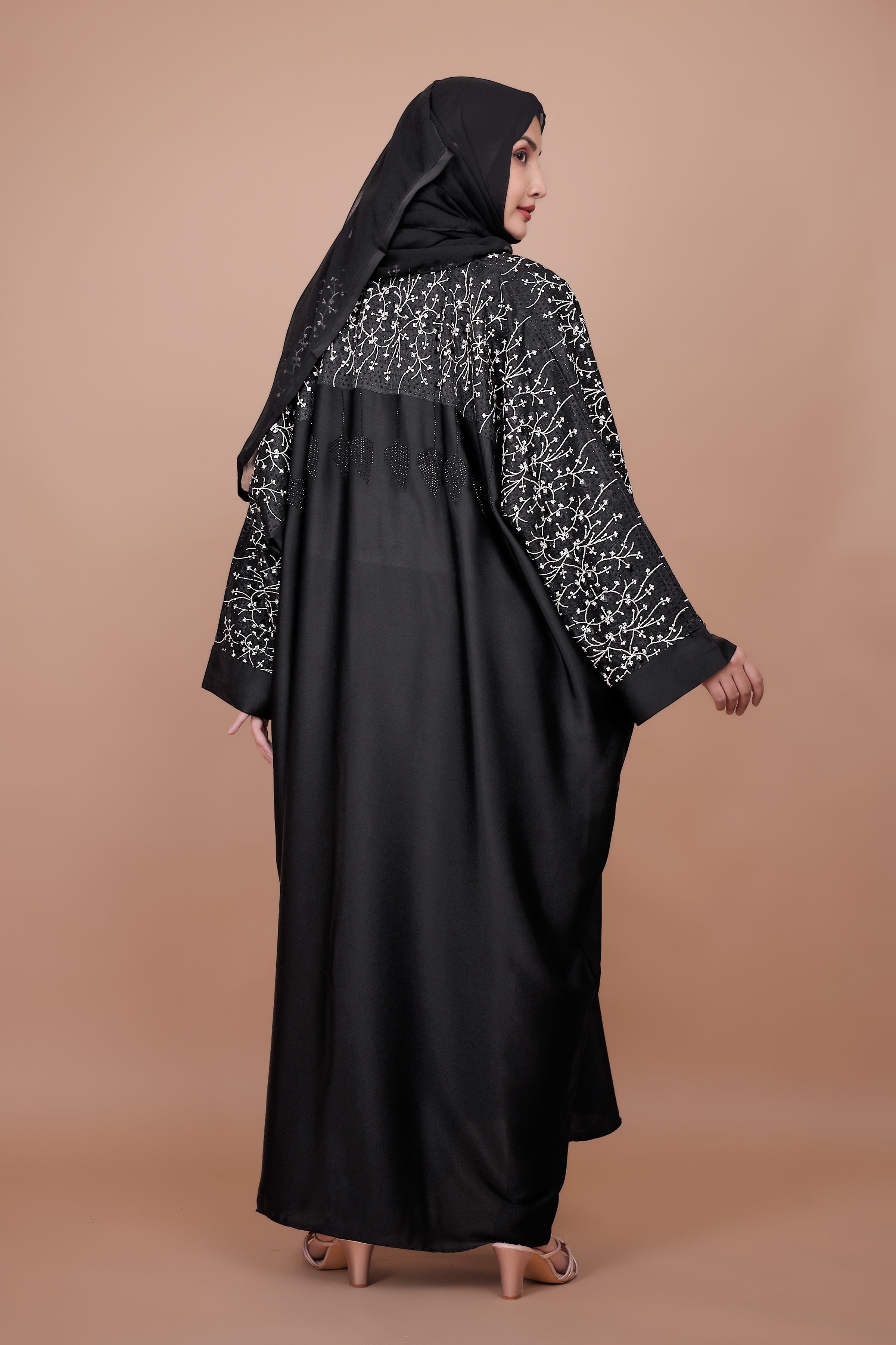Noir Bloom Embellished Abaya