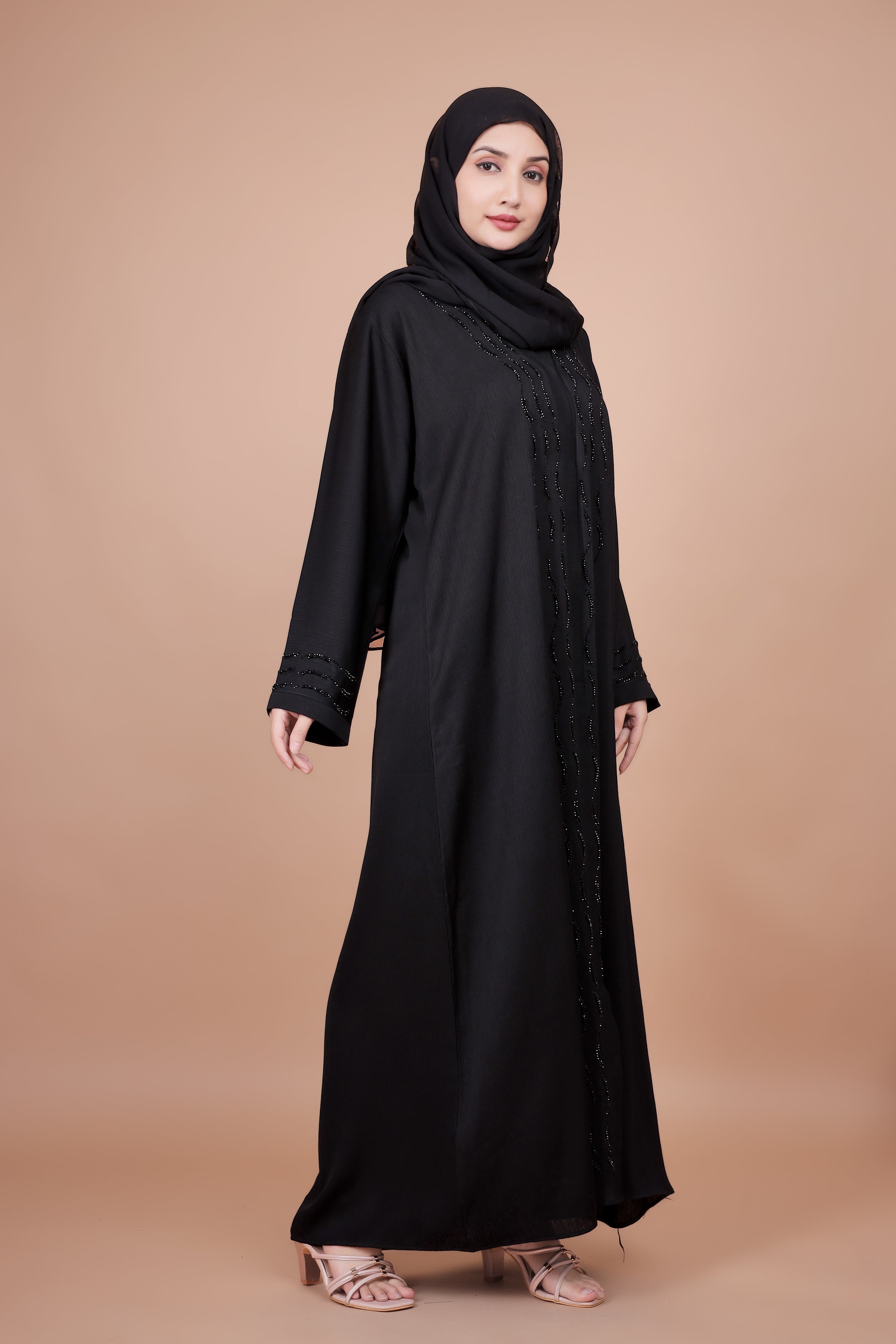 Luxe Ripple Bead Abaya