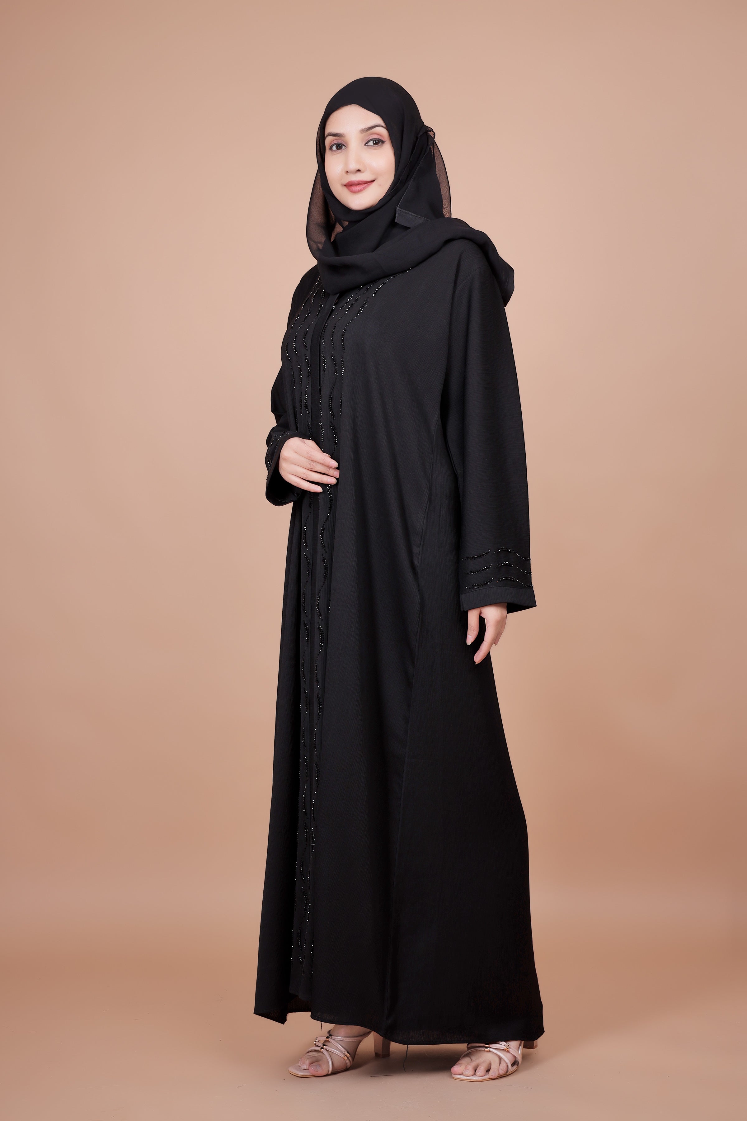Luxe Ripple Bead Abaya