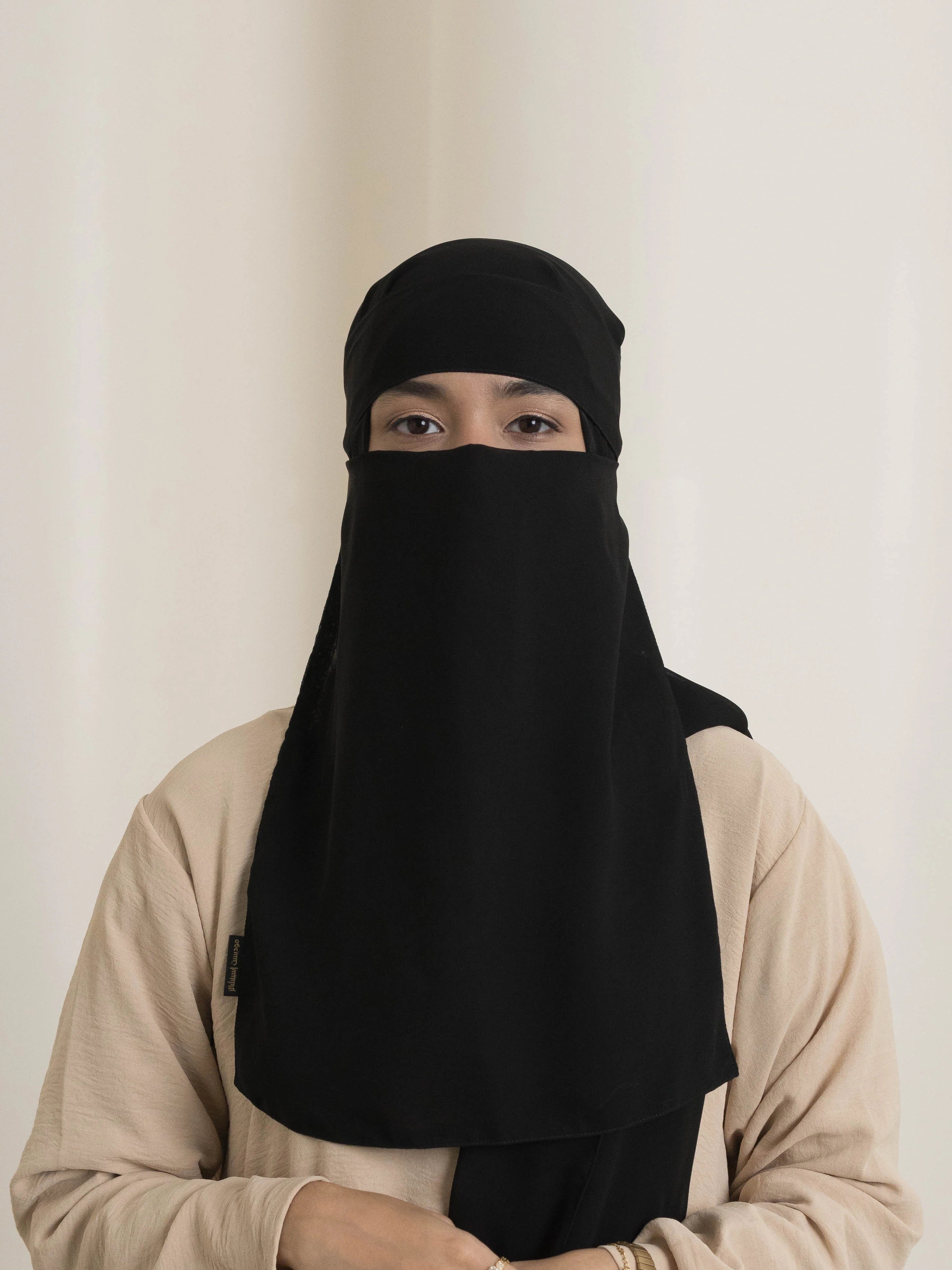 Medina Elegance Silk Niqab - Black