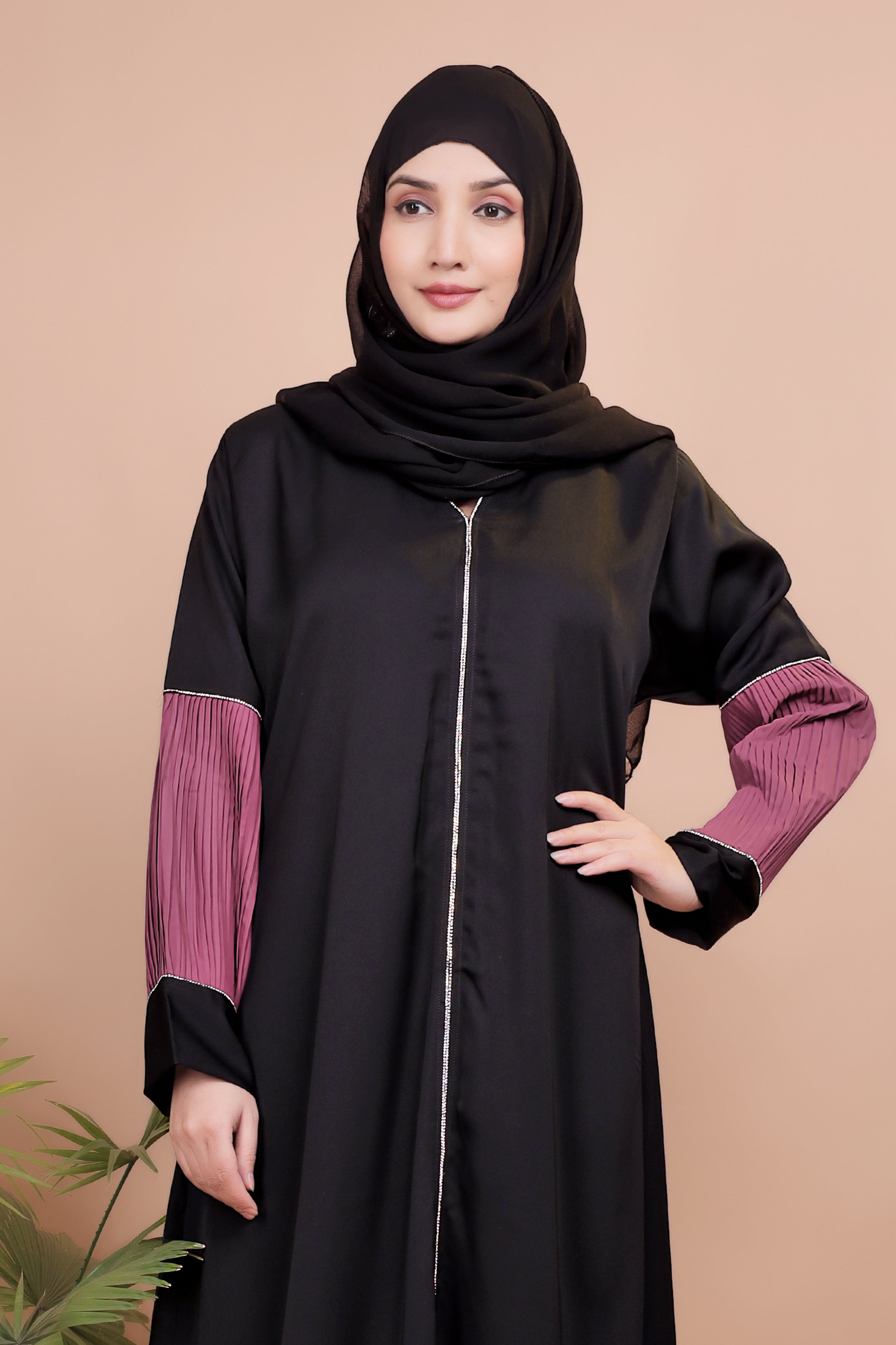 Urban Chic Contrast Sleeve Abaya