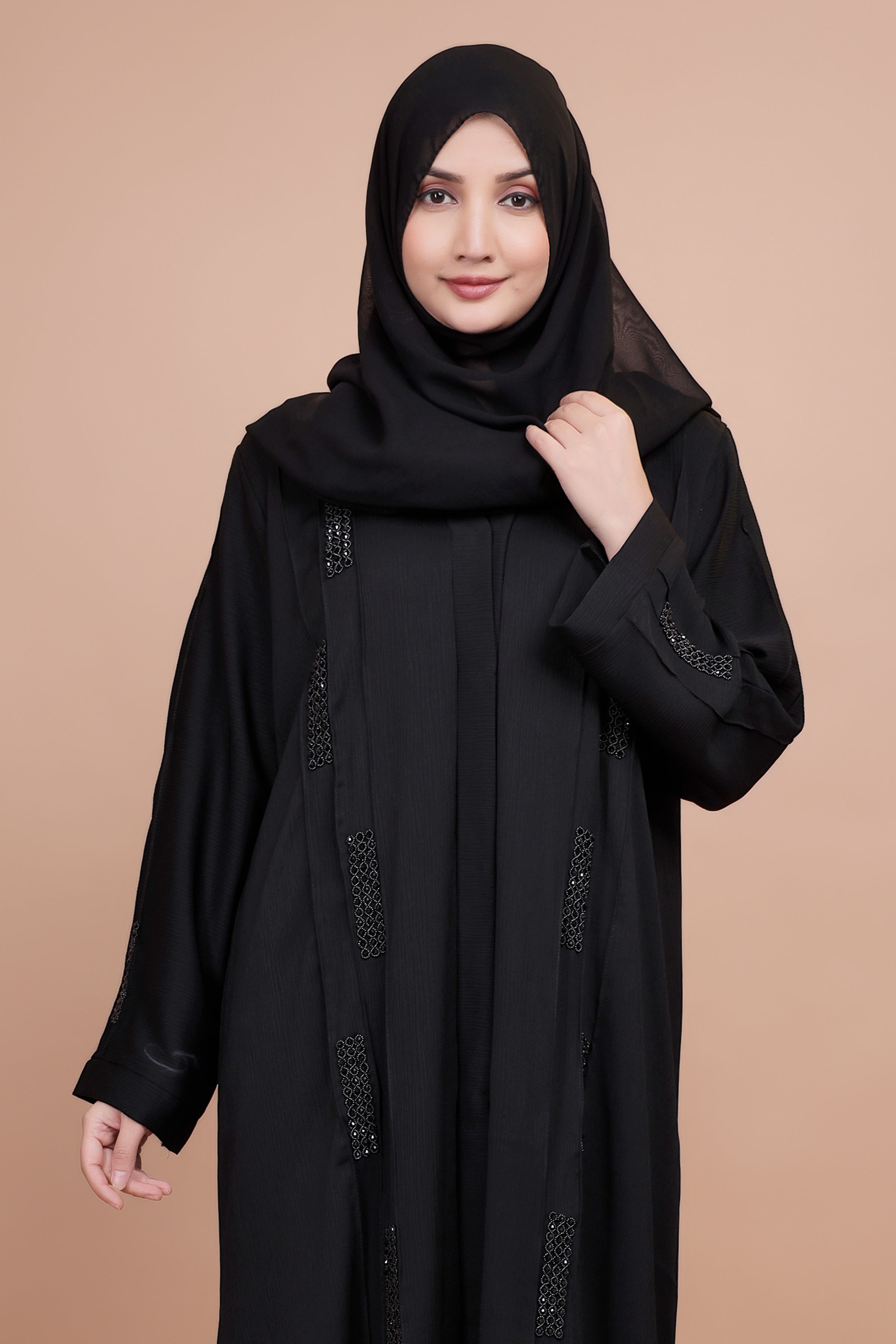 Noir Elegance Black Embroidered Abaya