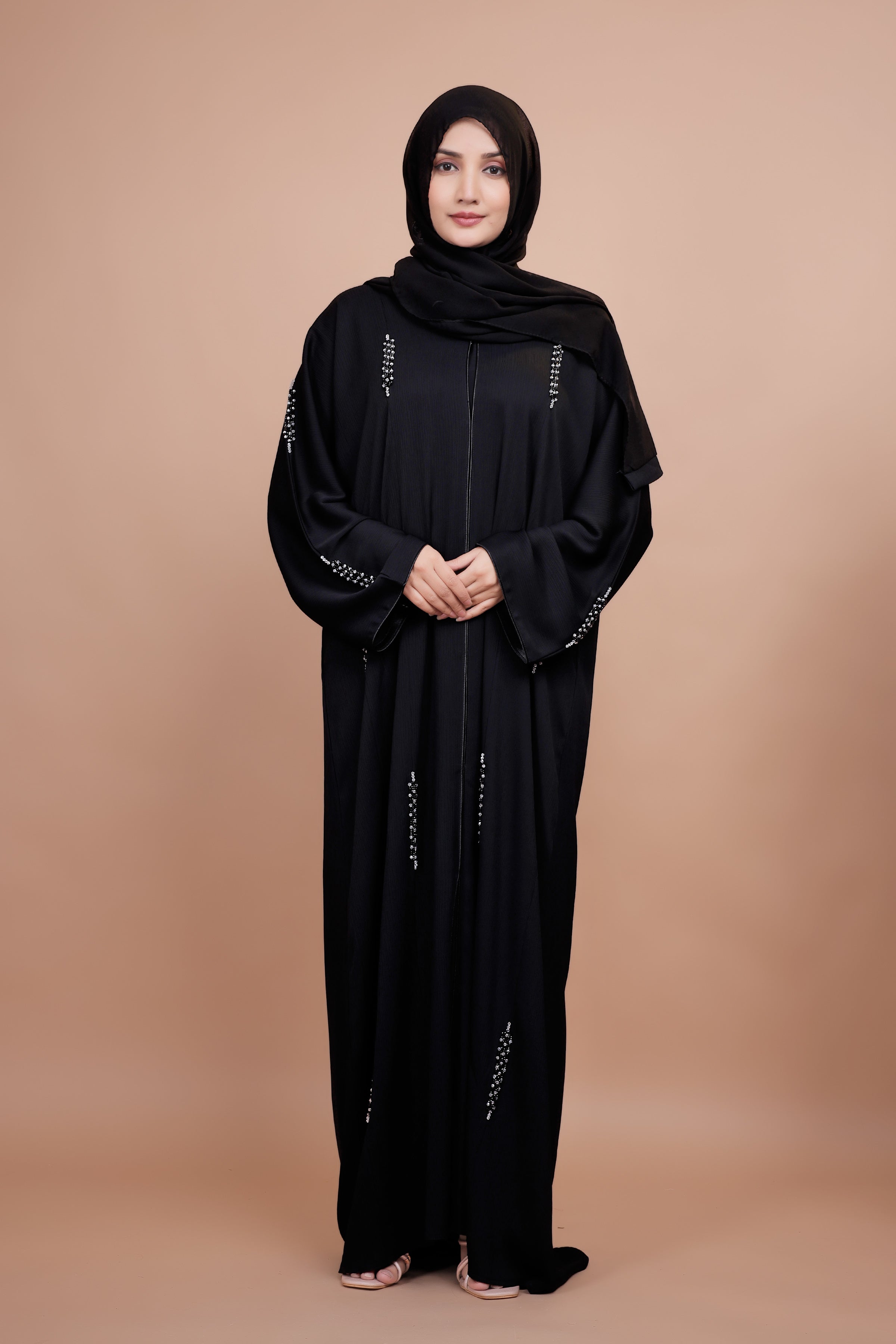 Black Pearl Embellished Luxury Abaya