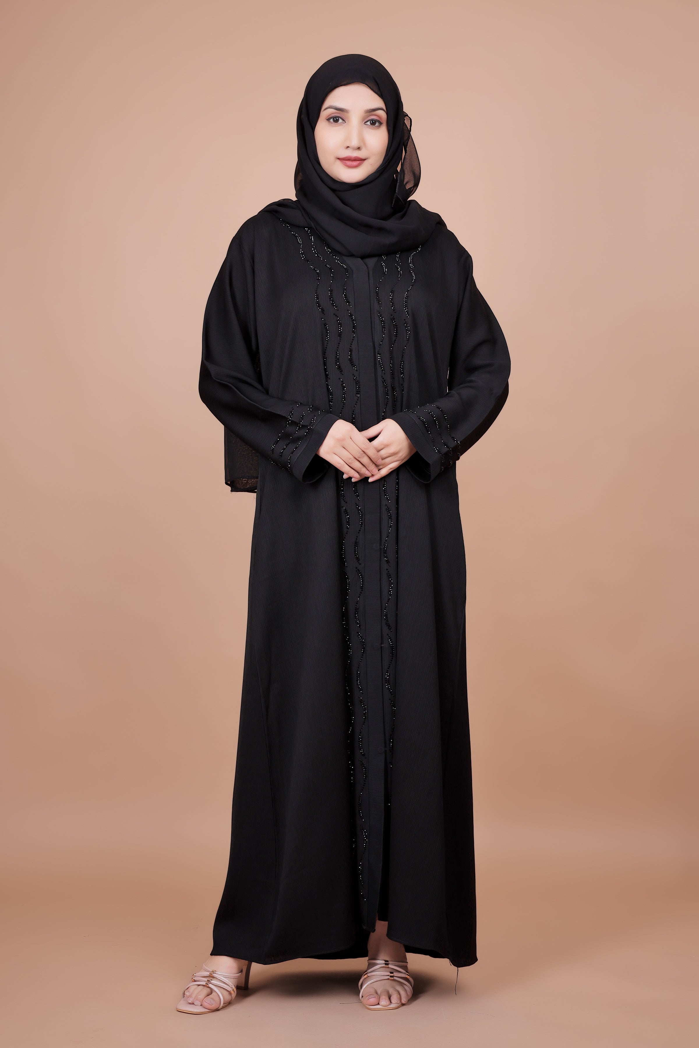 Luxe Ripple Bead Abaya