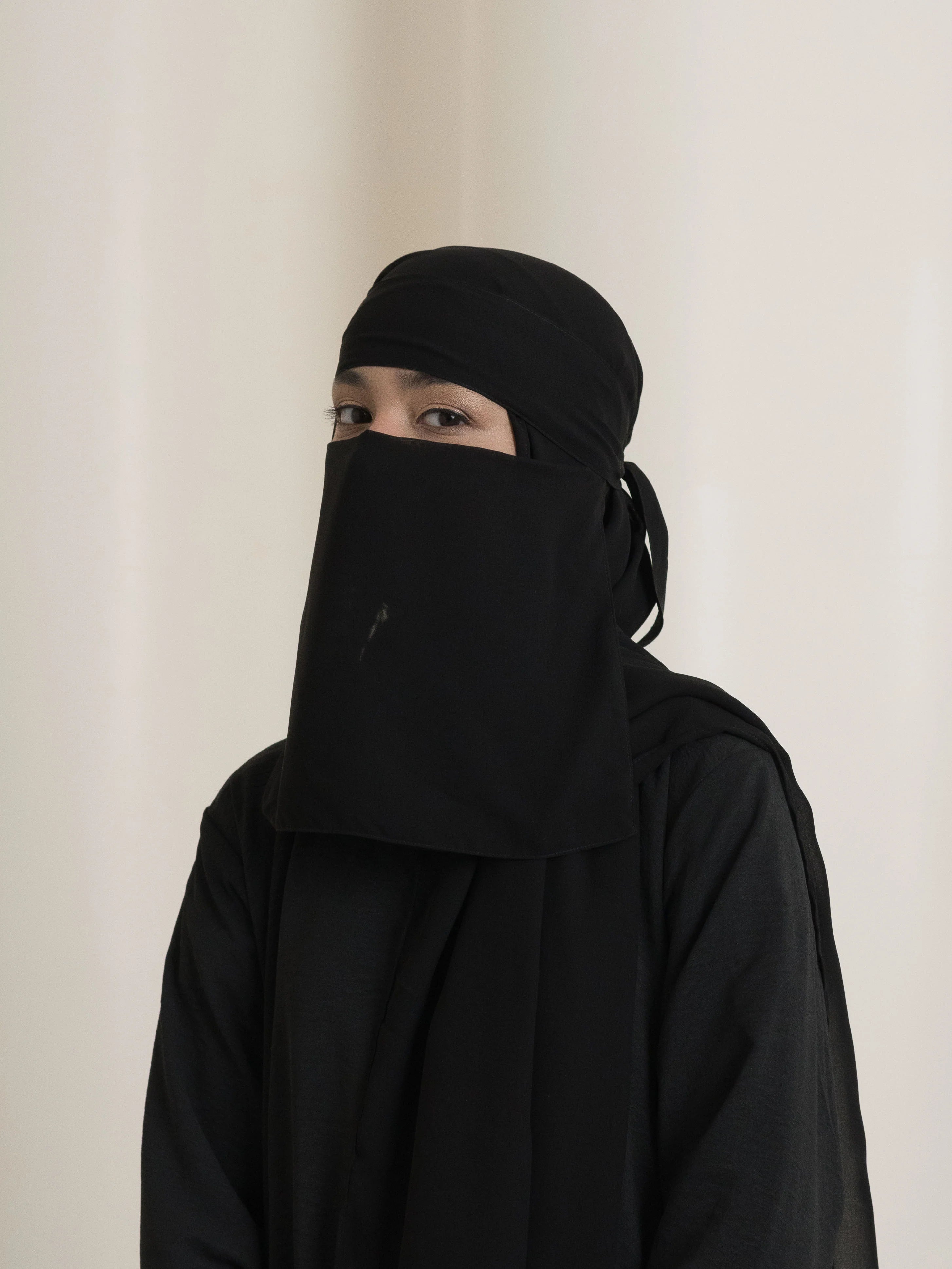 Medina Elegance Silk Niqab - Black