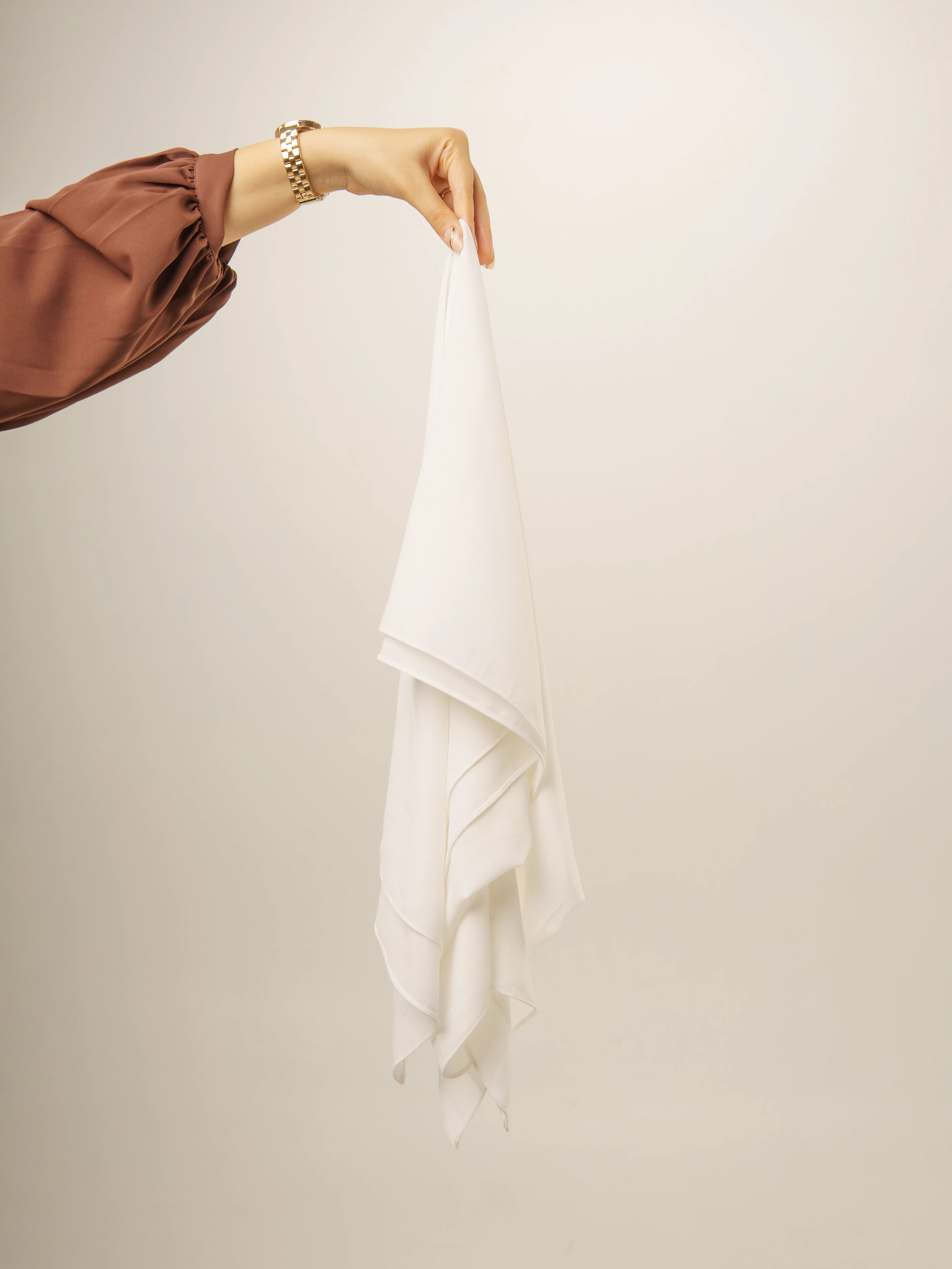 Noor Mirza Lina Georgette Hijab - White