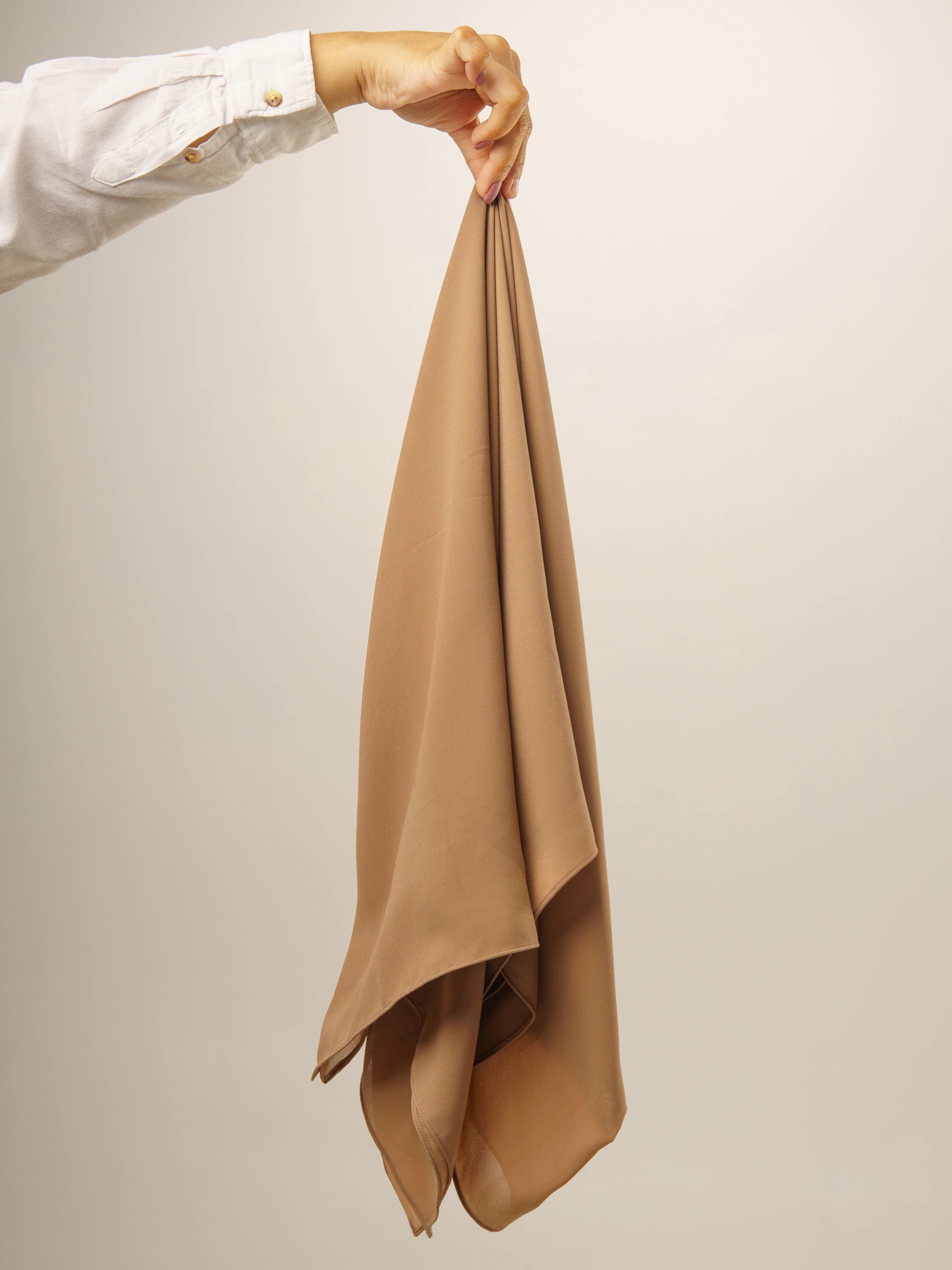 Noor Mirza Lina Georgette Hijab - Brownish Grey