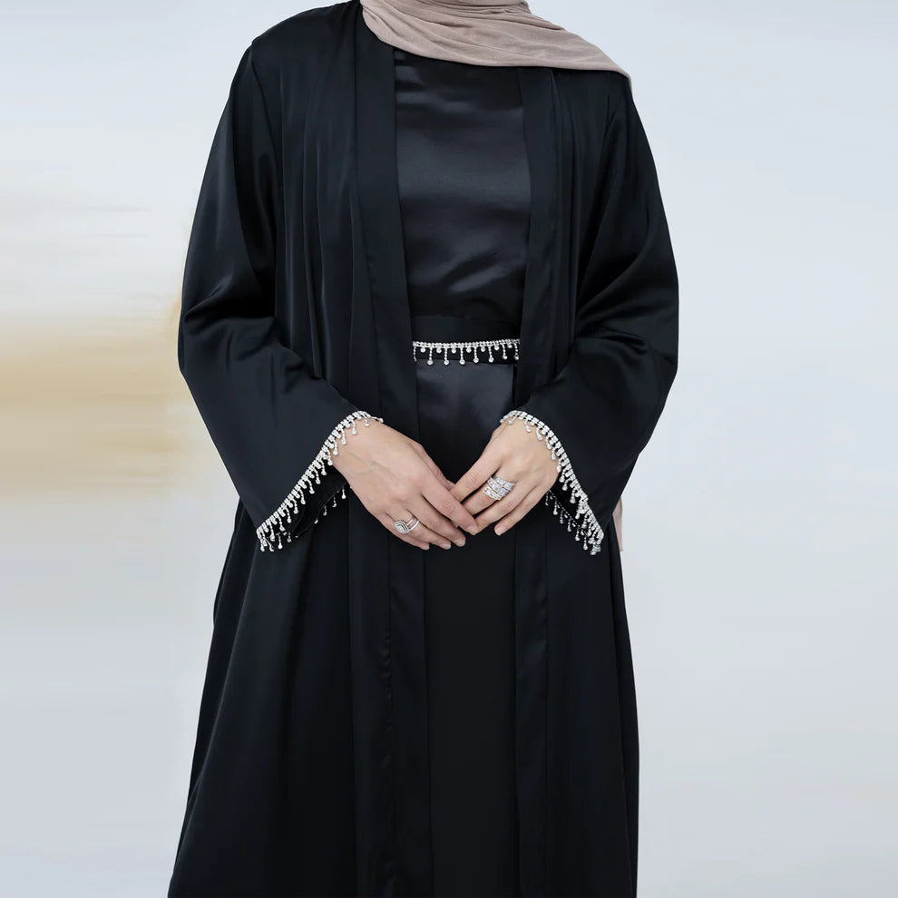 Malika Abaya in Black | 2-Piece Abaya Set