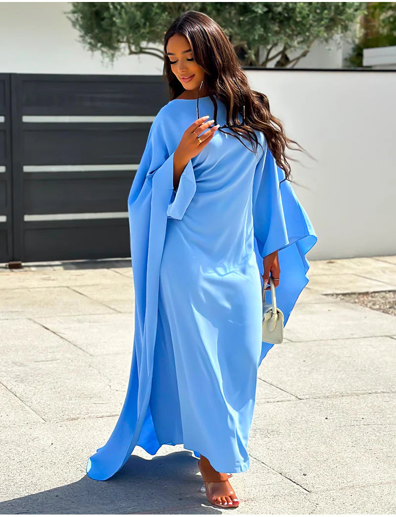 Classic Butterfly Abaya - Blue